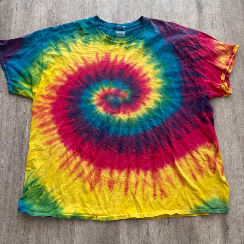 Y2K Gildan Tie Dye T-Shirts Lot of 5 Mens size 3XL Spiral Psychedelic colorful - Picture 11 of 12